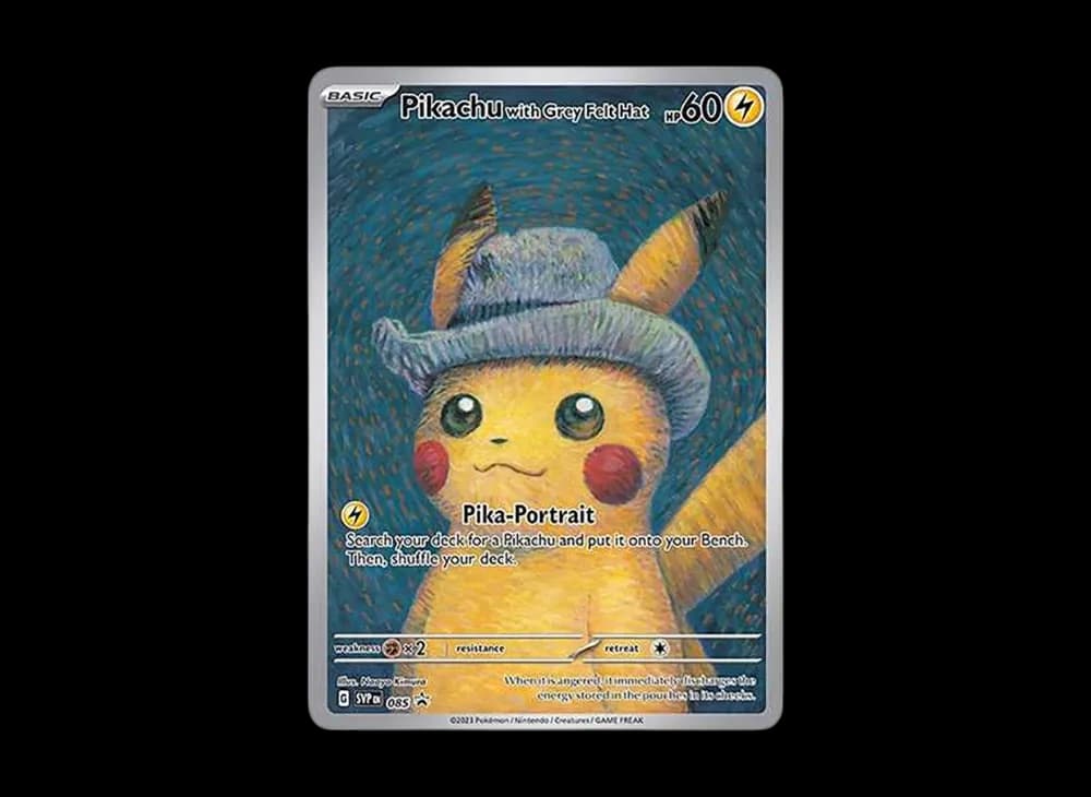 Pikachu with Grey Felt Hat: PROMO [SVP EN 085](SVP EN Promotional cards “Van gogh exhibition” )[English Ver.] SVP SVP-EN-085